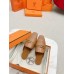 Hermes Esmee Mules in Brown Calfskin