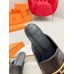 Hermes Esmee Mules in Black Calfskin