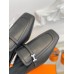 Hermes Groupie Mules in Black Calfskin