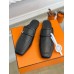 Hermes Groupie Mules in Black Calfskin