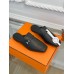 Hermes Groupie Mules in Black Calfskin
