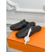 Hermes Groupie Mules in Black Calfskin
