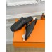 Hermes Groupie Mules in Black Calfskin