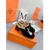 Hermes Flore 60 Mules in Black Suede with Shearling