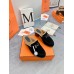 Hermes Flore 60 Mules in Black Suede with Shearling