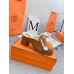Hermes Flore 60 Mules in Brown Suede with Shearling