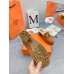 Hermes Flore 60 Mules in Brown Suede with Shearling