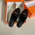 Hermes Women's Oz Mules in Black Leather Hermes Women's Oz Mules in Black Leather