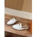 Hermes Women's Oz Mules in White Calfskin