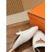 Hermes Women's Oz Mules in White Calfskin