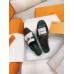 Hermes Women's Oz Mules with Fringed in Black/White Leather Hermes Women's Oz Mules with Fringed in Black/White Leather