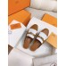 Hermes Women's Oz Mules with Fringed in Brown/White Leather Hermes Women's Oz Mules with Fringed in Brown/White Leather