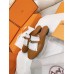 Hermes Women's Oz Mules with Fringed in Brown/White Leather Hermes Women's Oz Mules with Fringed in Brown/White Leather