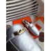 Hermes Oz Mules In Silver Metallic Calfskin