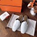 Hermes Tangeria Mules In White Calfskin Hermes Tangeria Mules In White Calfskin
