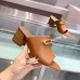 Hermes Camilla Mules 60MM In Brown Calfskin Hermes Camilla Mules 60MM In Brown Calfskin