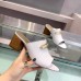 Hermes Camilla Mules 60MM In White Calfskin Hermes Camilla Mules 60MM In White Calfskin