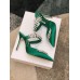 Manolo Blahnik Lurum Crystal 90mm Mules In Green Satin Manolo Blahnik Lurum Crystal 90mm Mules In Green Satin