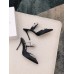 Manolo Blahnik Lurum Crystal 90mm Mules In Black Satin Manolo Blahnik Lurum Crystal 90mm Mules In Black Satin
