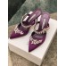 Manolo Blahnik Lurum Crystal 90mm Mules In Purple Satin