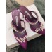 Manolo Blahnik Lurum Crystal 90mm Mules In Purple Satin