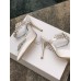Manolo Blahnik Lurum Crystal 90mm Mules In White Satin Manolo Blahnik Lurum Crystal 90mm Mules In White Satin