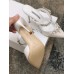 Manolo Blahnik Lurum Crystal 90mm Mules In White Satin Manolo Blahnik Lurum Crystal 90mm Mules In White Satin