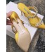 Manolo Blahnik Lurum Crystal 90mm Mules In Yellow Satin Manolo Blahnik Lurum Crystal 90mm Mules In Yellow Satin