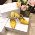 Manolo Blahnik Lutara Crystal 90mm Mules In Yellow Satin Manolo Blahnik Lutara Crystal 90mm Mules In Yellow Satin