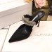 Manolo Blahnik Lutara Crystal 90mm Mules In Black Satin Manolo Blahnik Lutara Crystal 90mm Mules In Black Satin