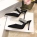 Manolo Blahnik Lutara Crystal 90mm Mules In Black Satin Manolo Blahnik Lutara Crystal 90mm Mules In Black Satin