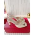Roger Vivier Trompette Metal Buckle Mules in White Patent Leather Roger Vivier Trompette Metal Buckle Mules in White Patent Leather