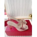 Roger Vivier Trompette Metal Buckle Mules in Pink Metallic Leather Roger Vivier Trompette Metal Buckle Mules in Pink Metallic Leather