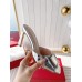Roger Vivier Trompette Metal Buckle Mules in Silver Metallic Leather