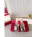 Roger Vivier Trompette Metal Buckle Mules in Silver Metallic Leather