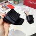 Roger Vivier Covered Buckle Mules in Black Leather Roger Vivier Covered Buckle Mules in Black Leather