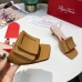 Roger Vivier Covered Buckle 45mm Mules in Brown Leather Roger Vivier Covered Buckle 45mm Mules in Brown Leather