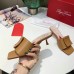 Roger Vivier Covered Buckle 45mm Mules in Brown Leather Roger Vivier Covered Buckle 45mm Mules in Brown Leather
