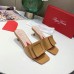 Roger Vivier Covered Buckle 45mm Mules in Brown Leather Roger Vivier Covered Buckle 45mm Mules in Brown Leather