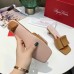 Roger Vivier Covered Buckle 45mm Mules in Brown Leather Roger Vivier Covered Buckle 45mm Mules in Brown Leather