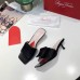 Roger Vivier Covered Buckle 45mm Mules in Black Leather Roger Vivier Covered Buckle 45mm Mules in Black Leather