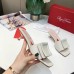 Roger Vivier Covered Buckle 45mm Mules in White Leather Roger Vivier Covered Buckle 45mm Mules in White Leather