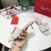 Roger Vivier Covered Buckle 45mm Mules in White Leather Roger Vivier Covered Buckle 45mm Mules in White Leather