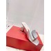 Roger Vivier Cube Strass Heel Mules in Silver Metallic Leather