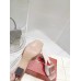 Roger Vivier Cube Strass Heel Mules in Pink Velvet Roger Vivier Cube Strass Heel Mules in Pink Velvet
