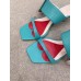 Roger Vivier Viv' Choc Side Strass Buckle Mules in Blue Leather Roger Vivier Viv' Choc Side Strass Buckle Mules in Blue Leather