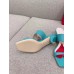Roger Vivier Viv' Choc Side Strass Buckle Mules in Blue Leather Roger Vivier Viv' Choc Side Strass Buckle Mules in Blue Leather