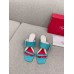 Roger Vivier Viv' Choc Side Strass Buckle Mules in Blue Leather Roger Vivier Viv' Choc Side Strass Buckle Mules in Blue Leather