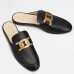 Tod's Women's Mules In Black Smooth Calfskin Tod's Women's Mules In Black Smooth Calfskin