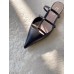 Valentino Rockstud Wispy Mules in Black Leather
